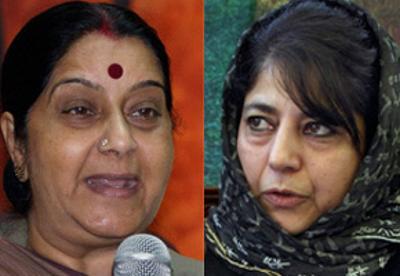 Mehbooba meets Sushma Swaraj